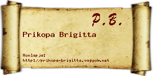 Prikopa Brigitta névjegykártya